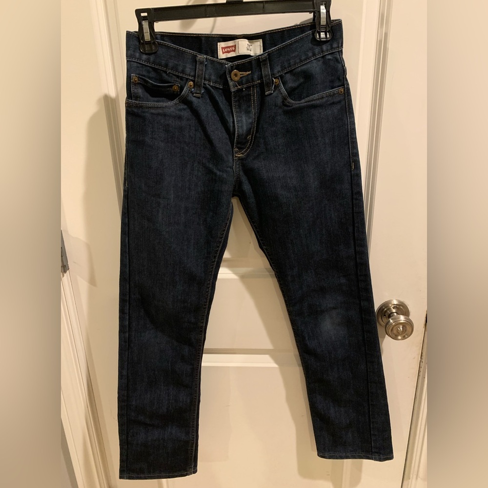 Levi’s Boys Size 14 Reg 27 x 27 dark blue 511 Slim Jeans